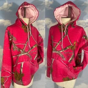 Realtree Hoodie Women's Size S Pink Camo Hunting Outdoor Hooded Sweatshirt Warm